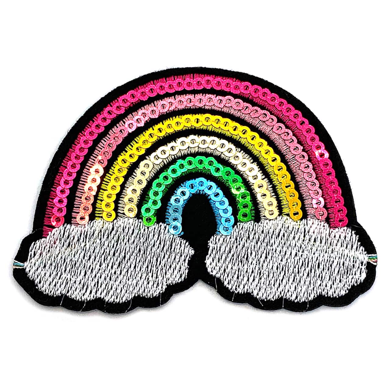 Gwen Studios 3.25&#x22; Rainbow Iron-On Patch With Sequins